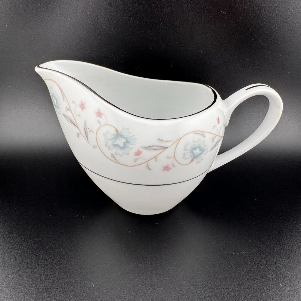 Vintage Creamer by Fine China of Japan in English Garden (Platinum) Pattern